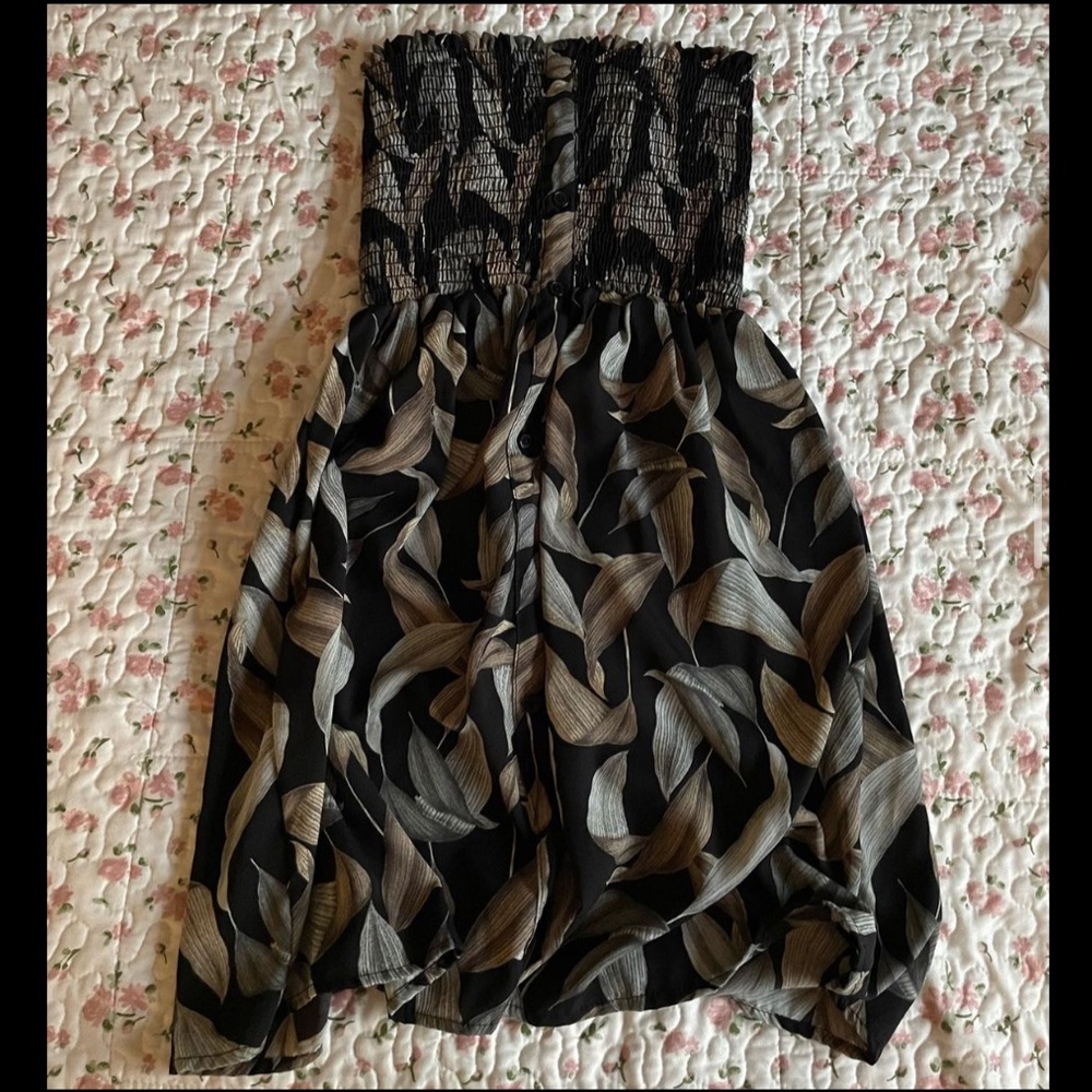 Cute strapless mini dress
